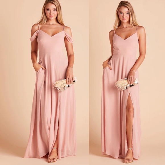 Birdy Grey Dresses & Skirts - NWT Birdy Grey Dress DEVIN CONVERTIBLE Dress CHIFFON DUSTY ROSE Large Formal